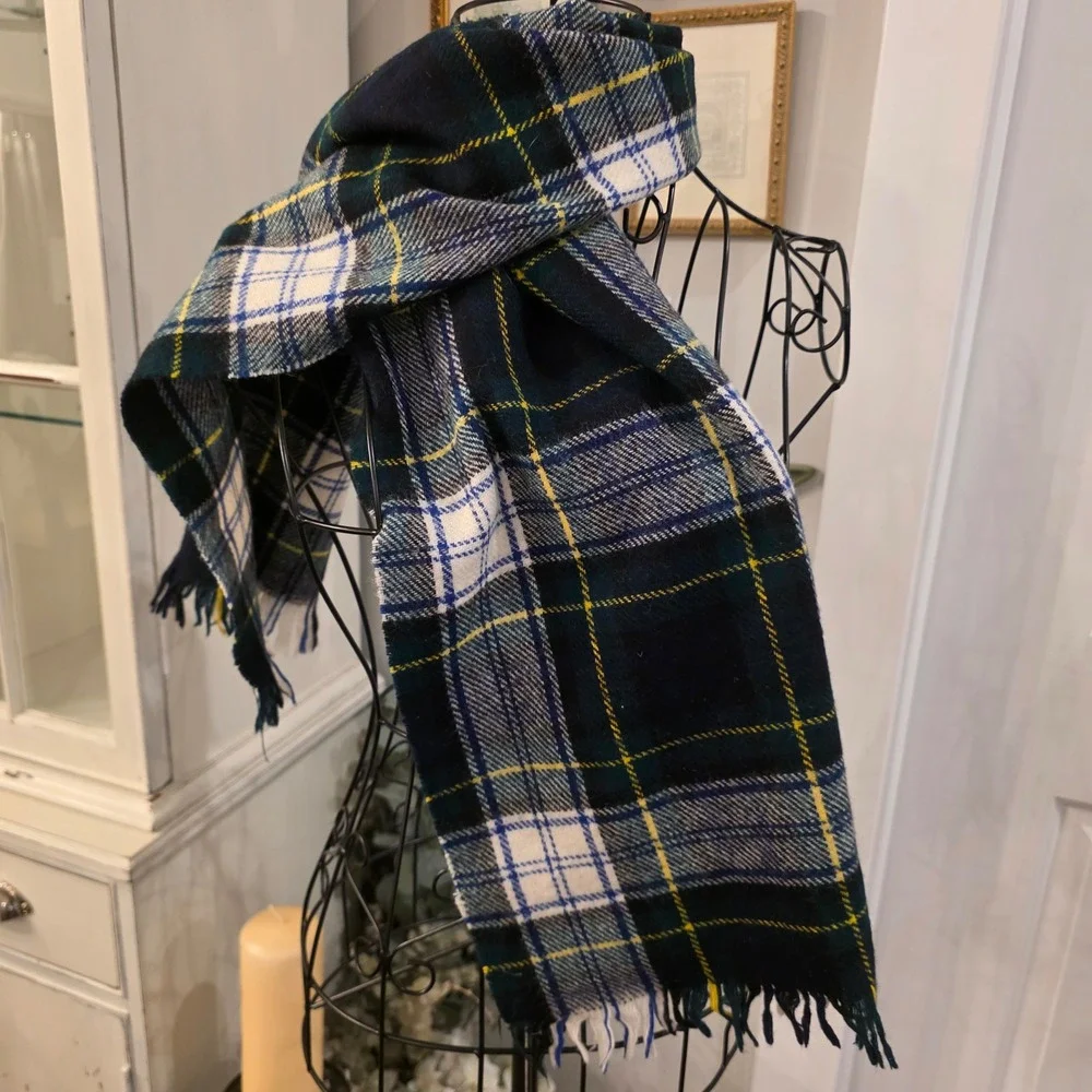 SCOTSCARF Dress Gordon‎ 100% Wool Scarf Made in Scotland Tartan Heritage 54x12